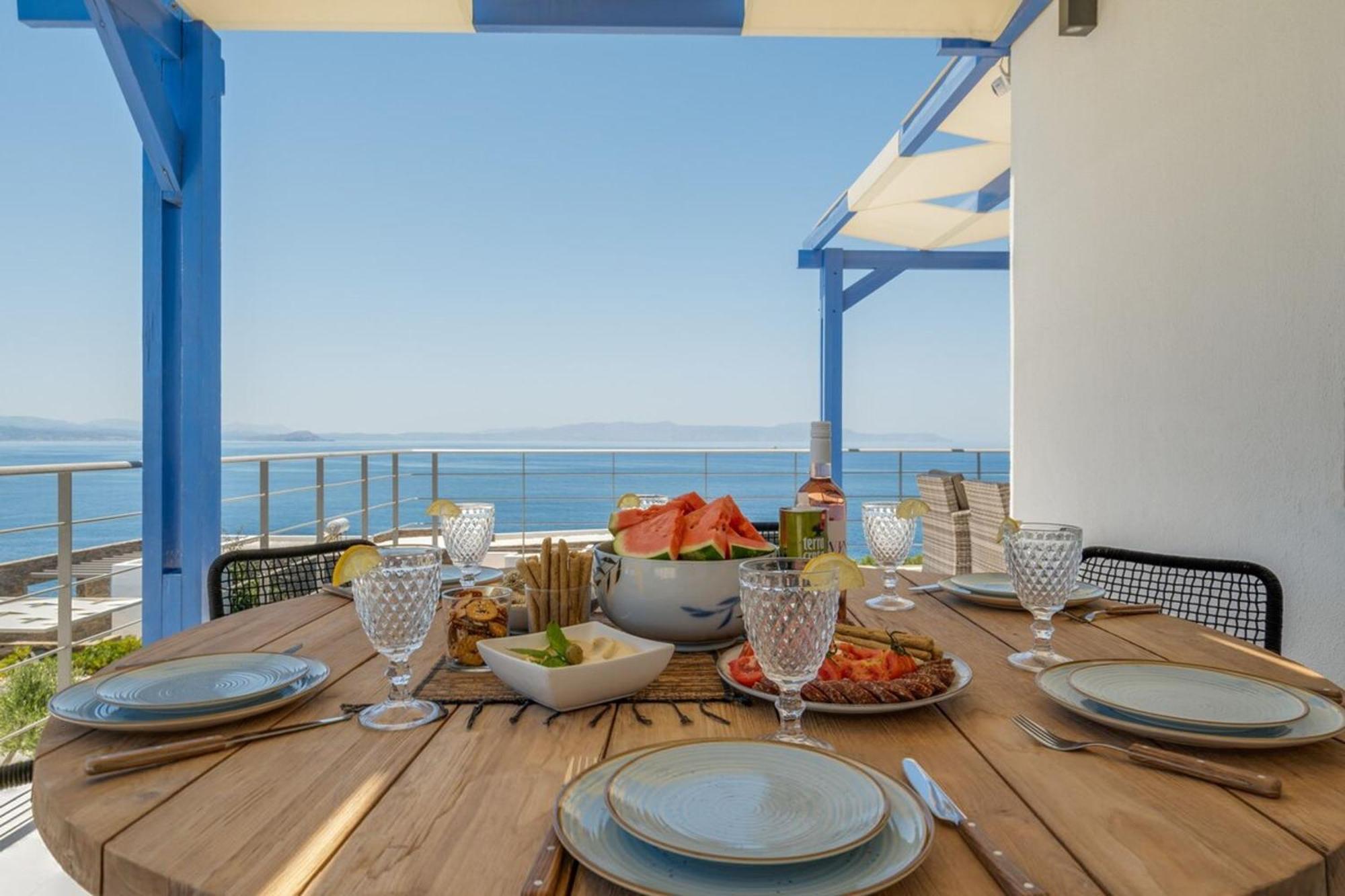 Villa Hemera Ocean View Private Heated Pool Chorafakia Exteriér fotografie