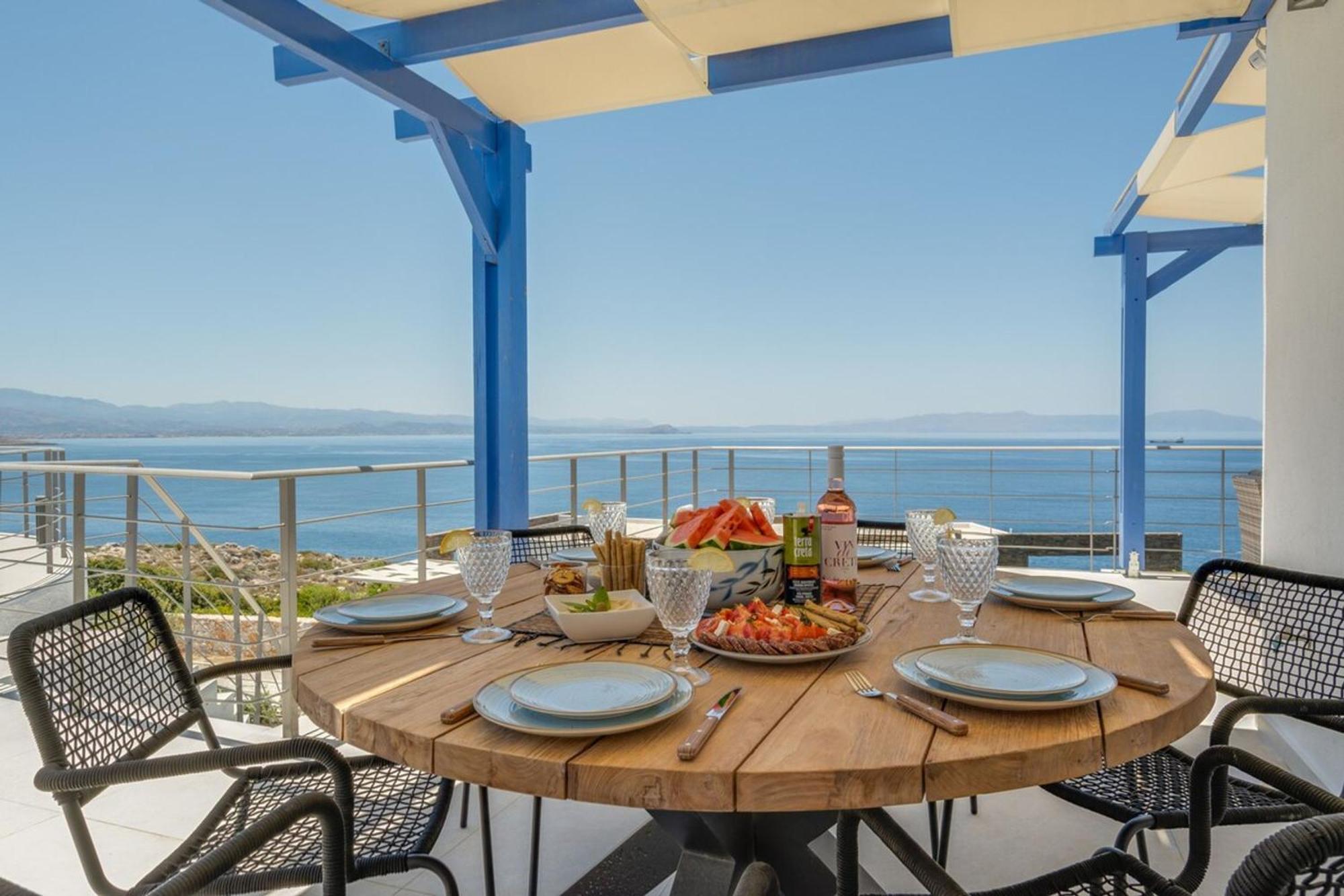 Villa Hemera Ocean View Private Heated Pool Chorafakia Exteriér fotografie