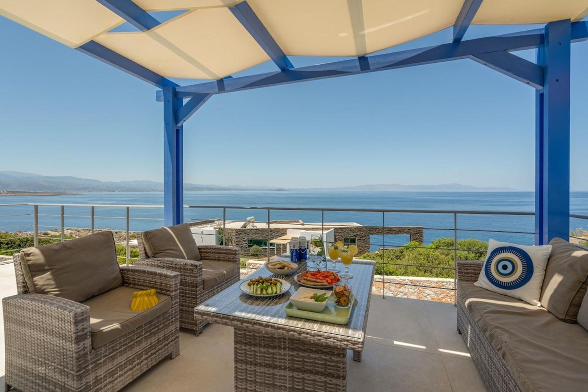 Villa Hemera Ocean View Private Heated Pool Chorafakia Exteriér fotografie