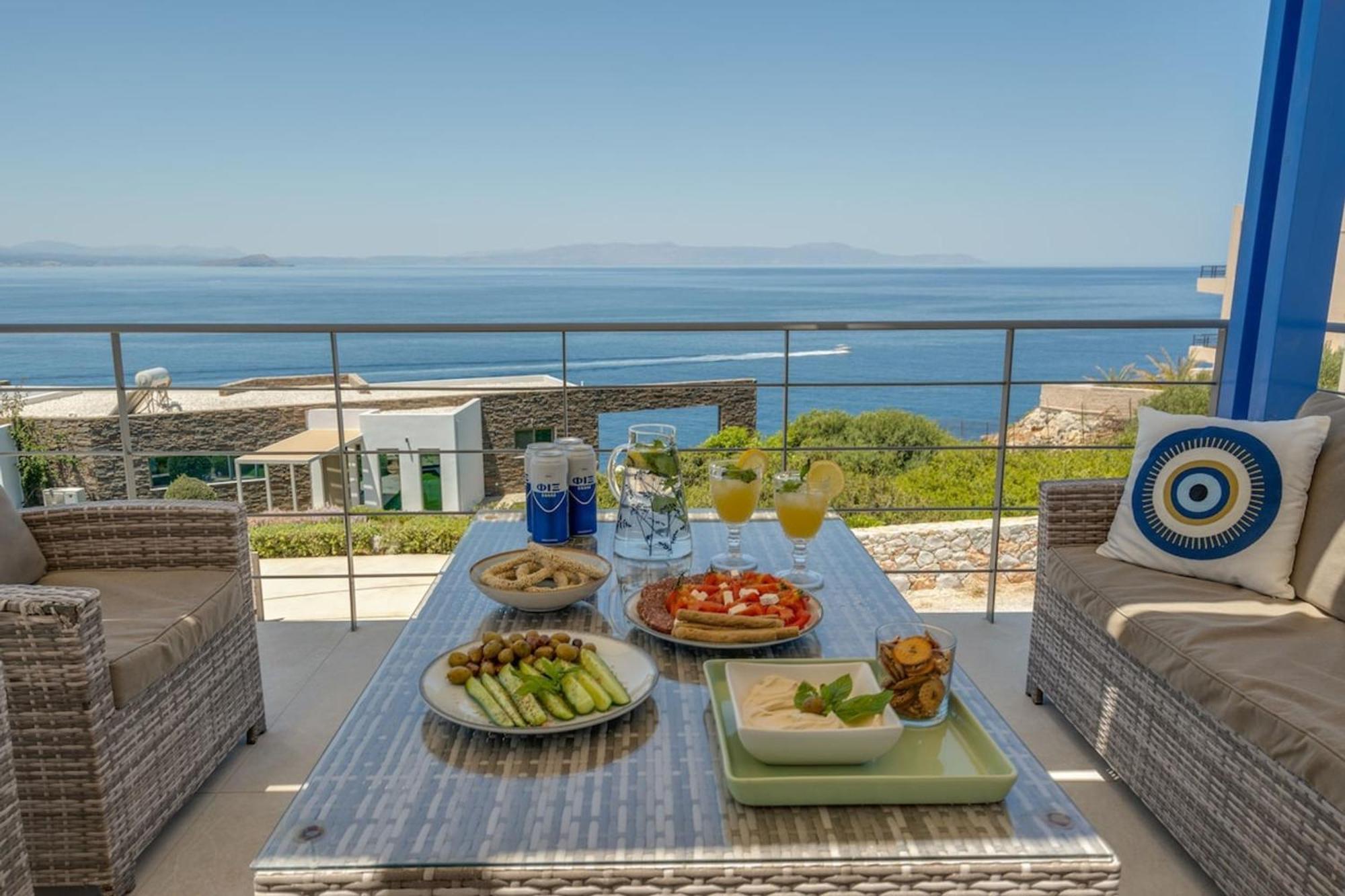 Villa Hemera Ocean View Private Heated Pool Chorafakia Exteriér fotografie