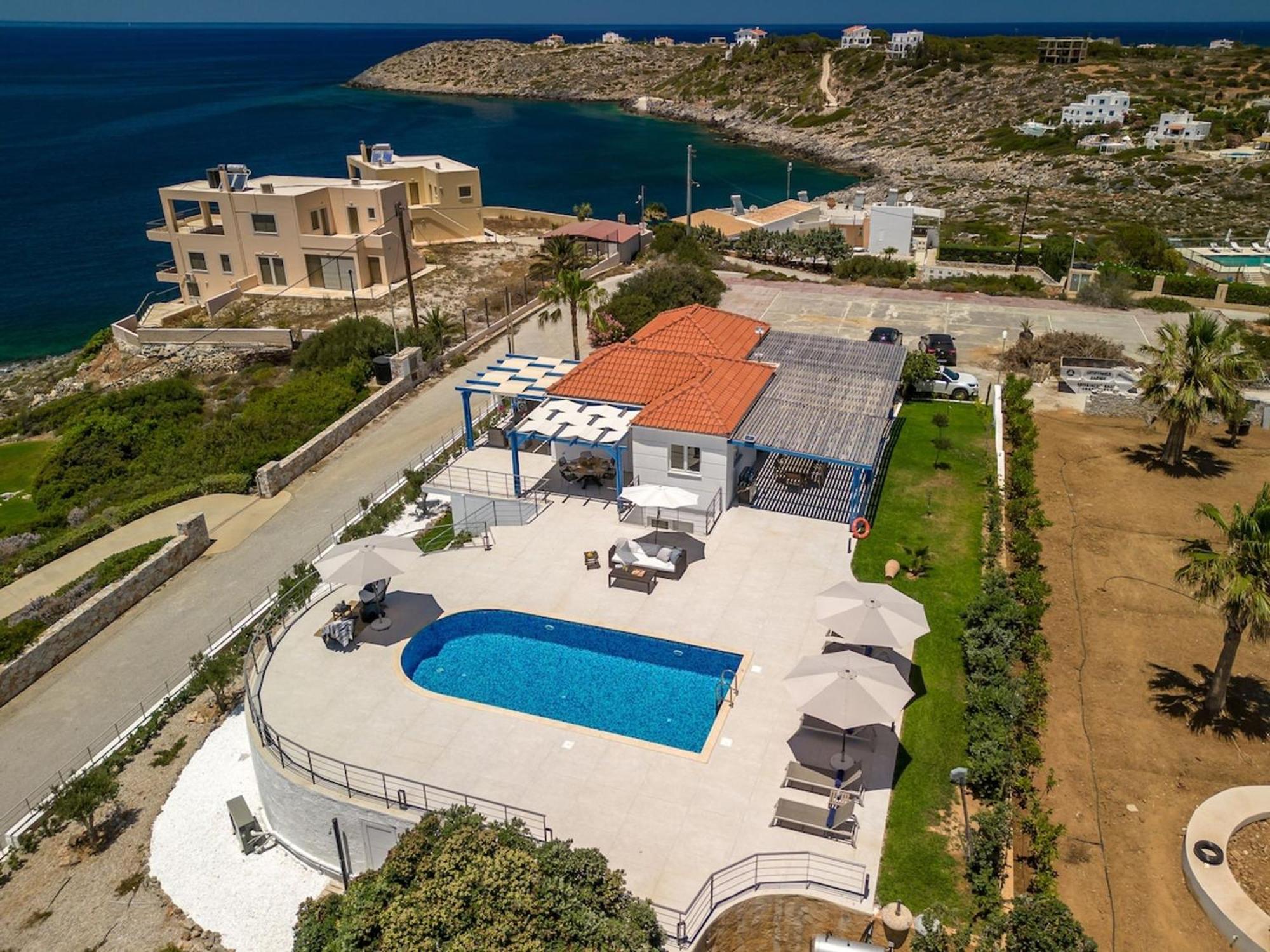 Villa Hemera Ocean View Private Heated Pool Chorafakia Exteriér fotografie