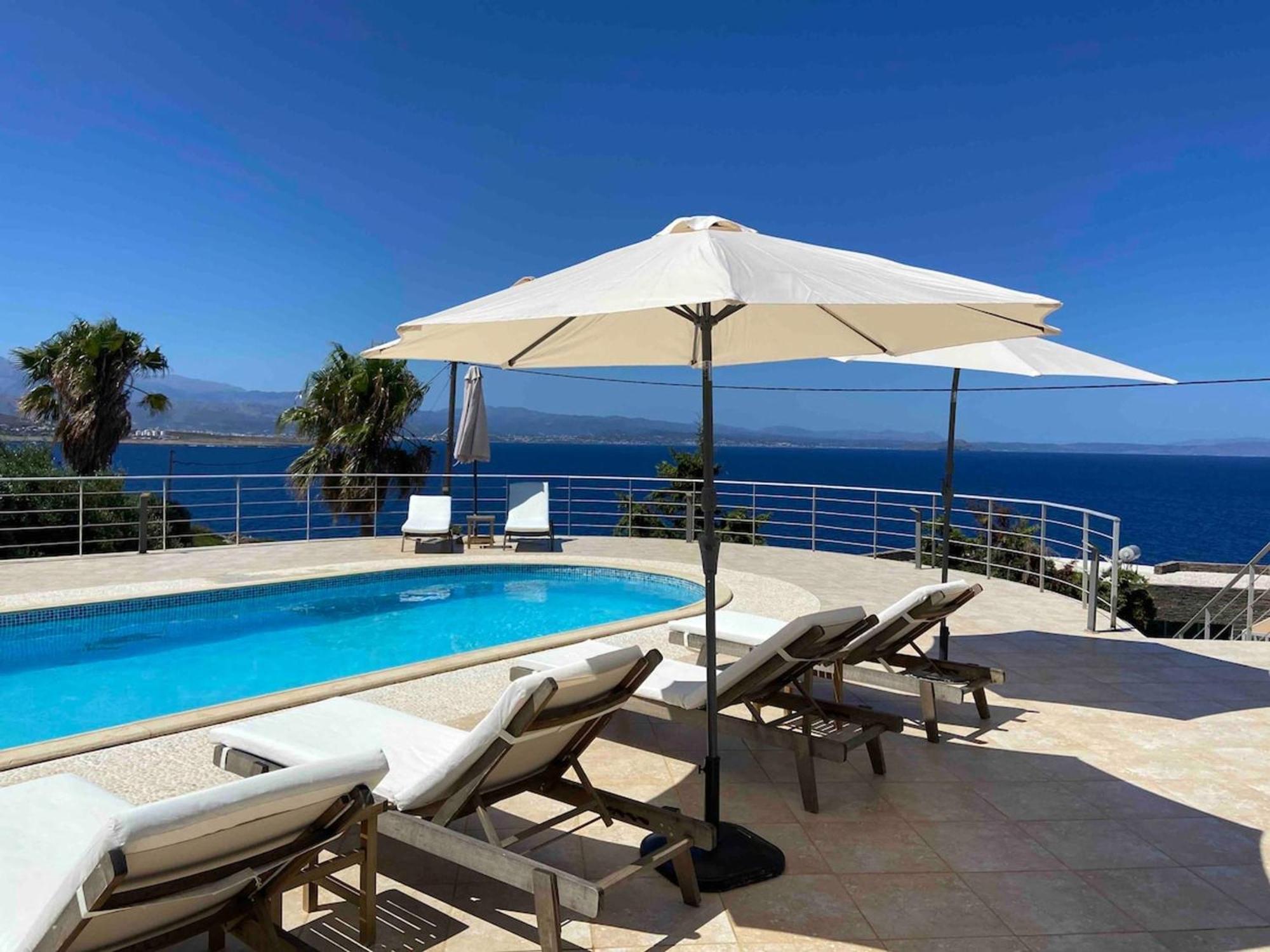 Villa Hemera Ocean View Private Heated Pool Chorafakia Exteriér fotografie