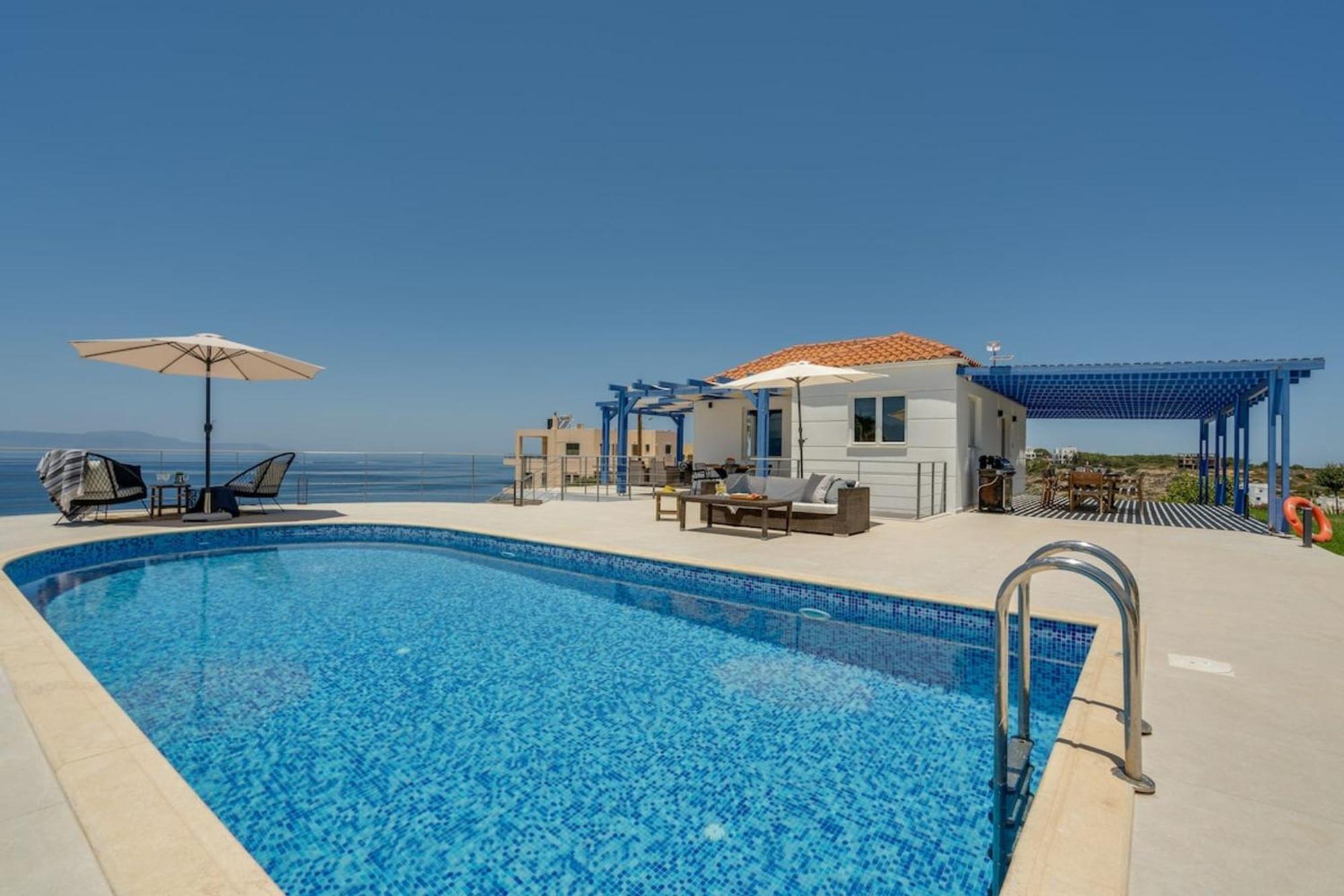 Villa Hemera Ocean View Private Heated Pool Chorafakia Exteriér fotografie